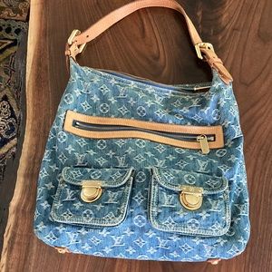 Louis Vuitton denim/cotton handbag. Very good condition!